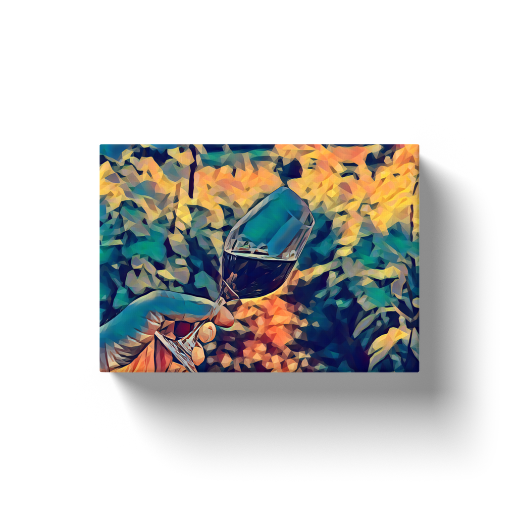 Abstract Wine Glass - Canvas Wraps