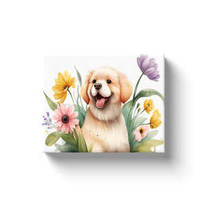 Spring Watercolor Dogs (8) - Canvas Wraps