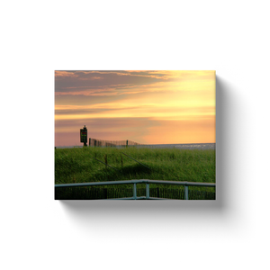 Grass View Of The Ocean - Canvas Wraps