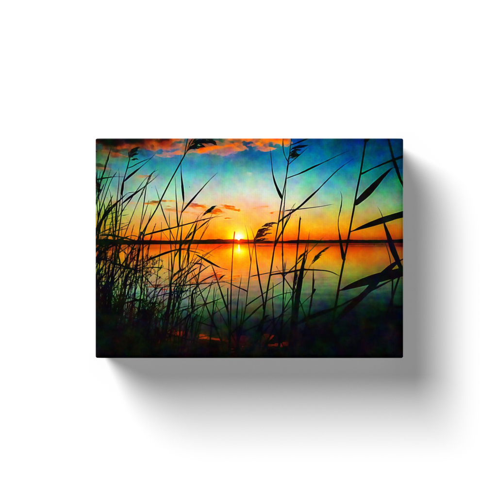 Sunset On The Lake - Canvas Wraps